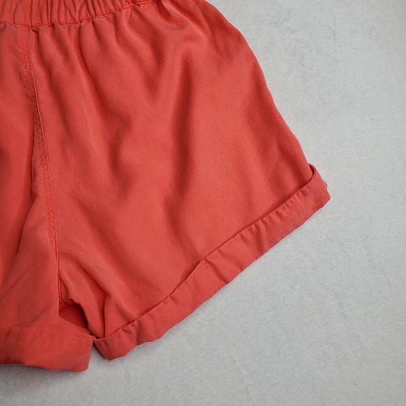 Aerie Coral Pink Paperbag Tie Waist Utility Camp Shorts - Picture 6 of 10